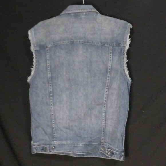 GUESS - Los Angeles | medium | Button-Up Closure | Blue Denim Vest - Picture 2 of 14